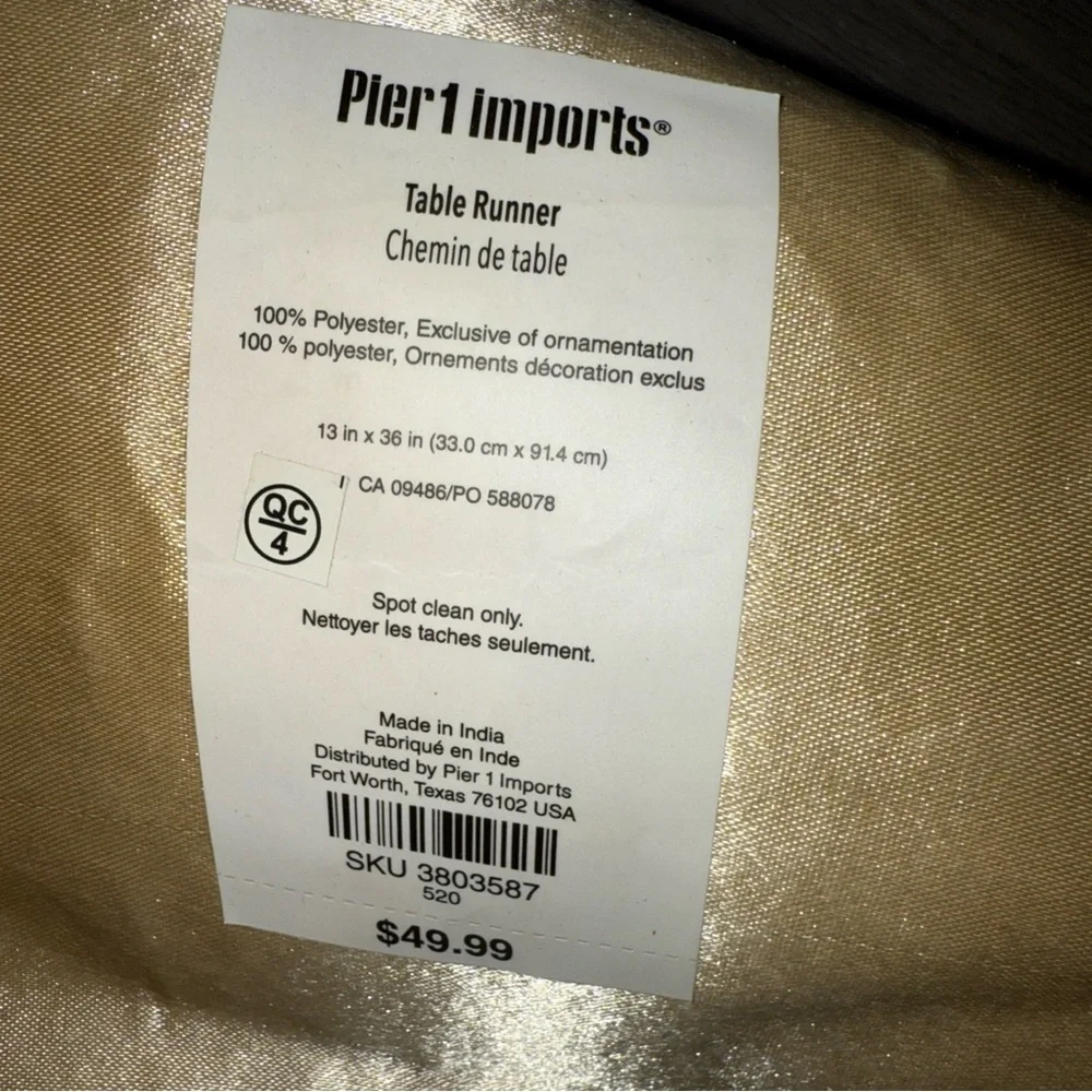 Pier 1 Imports Elegant Table Runner